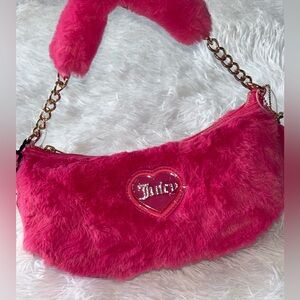 Juicy Couture Pink Faux Fur Shoulder Bag – NWT